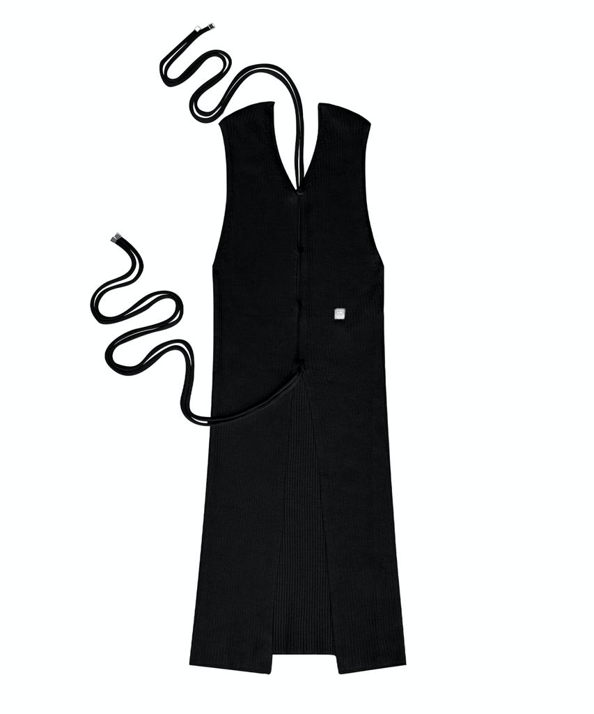 Teulimingbeodeu 2-Way Strap Sleeveless Knit [ Black ]