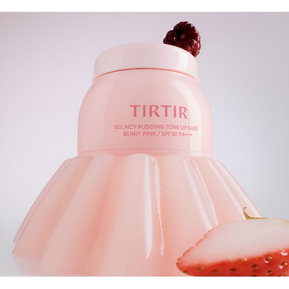 TIRTIR Bouncy Pudding Tone-Up Base 25ml Makeup Primer Brightening Skin Base (01 Milk Beige ,02 Berry Pink)