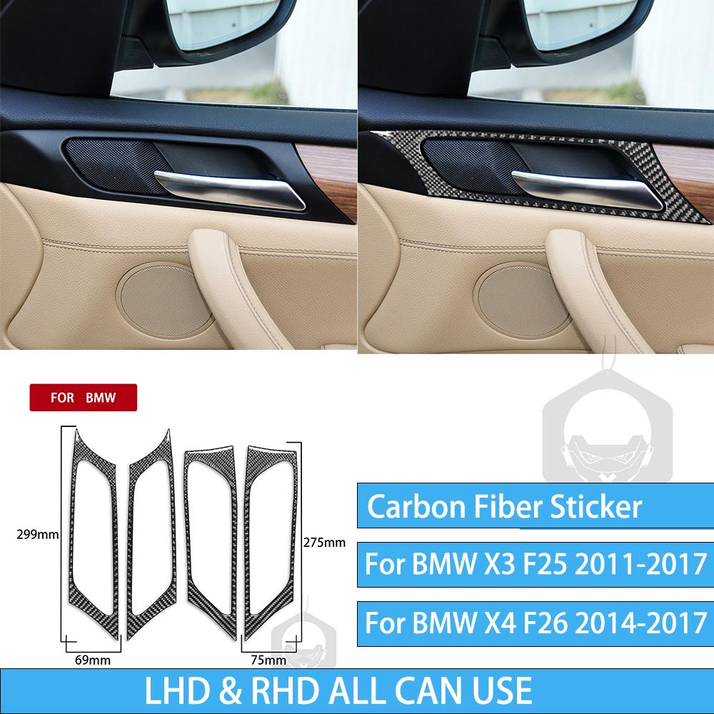 For BMW X3 F25 2011-2017 For X4 F26 2014-2017 Accessories Interior Dashboard Gear Outlet Full Set Kit Carbon Fiber Cover Sticker