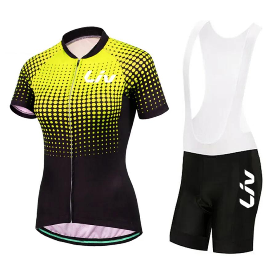 Summer Cycling Suit Set for Women Short Sleeved Jersey Quick Drying Breathable Road Bike Bib High Elasticity Sports Shirt