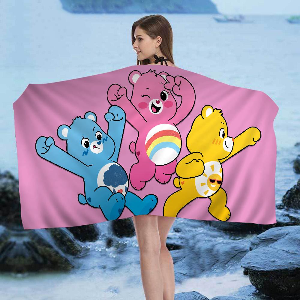 C-Care B-Bears Microfiber Blanket Quick Drying Beach Towels Oversized Printing Super Absorbent Pool Towel Blanket
