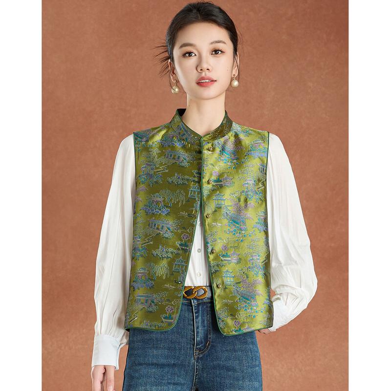 Meilannie New Chinese Style Jacquard Sleeveless Vest