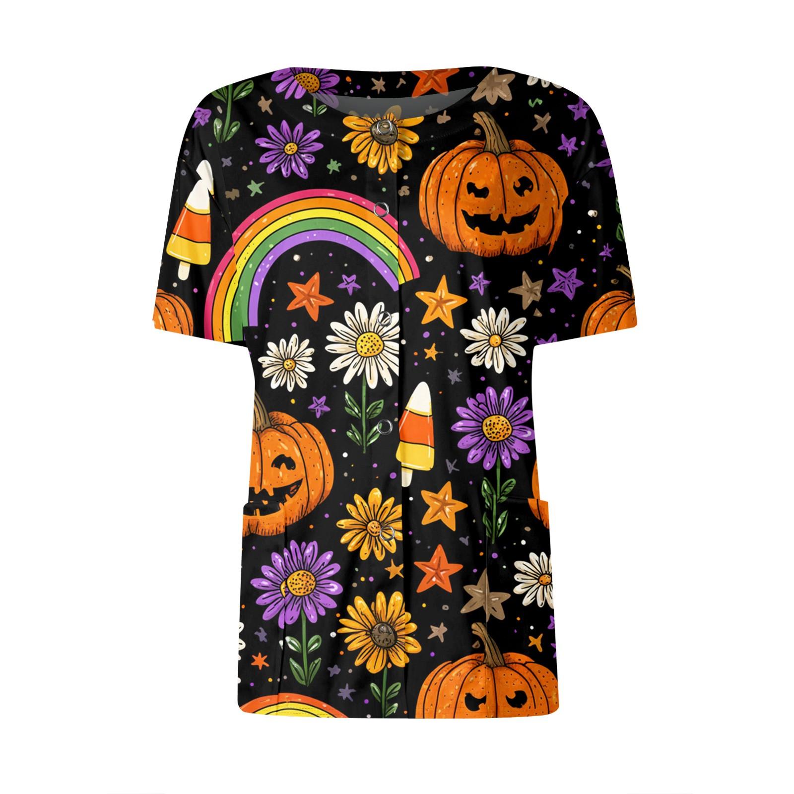 

Женские карманы с короткими рукавами и рисунком, воротник-стойка с рабочим принтом, однобортная защитная одежда, куртка-кардиган, топ XXXL