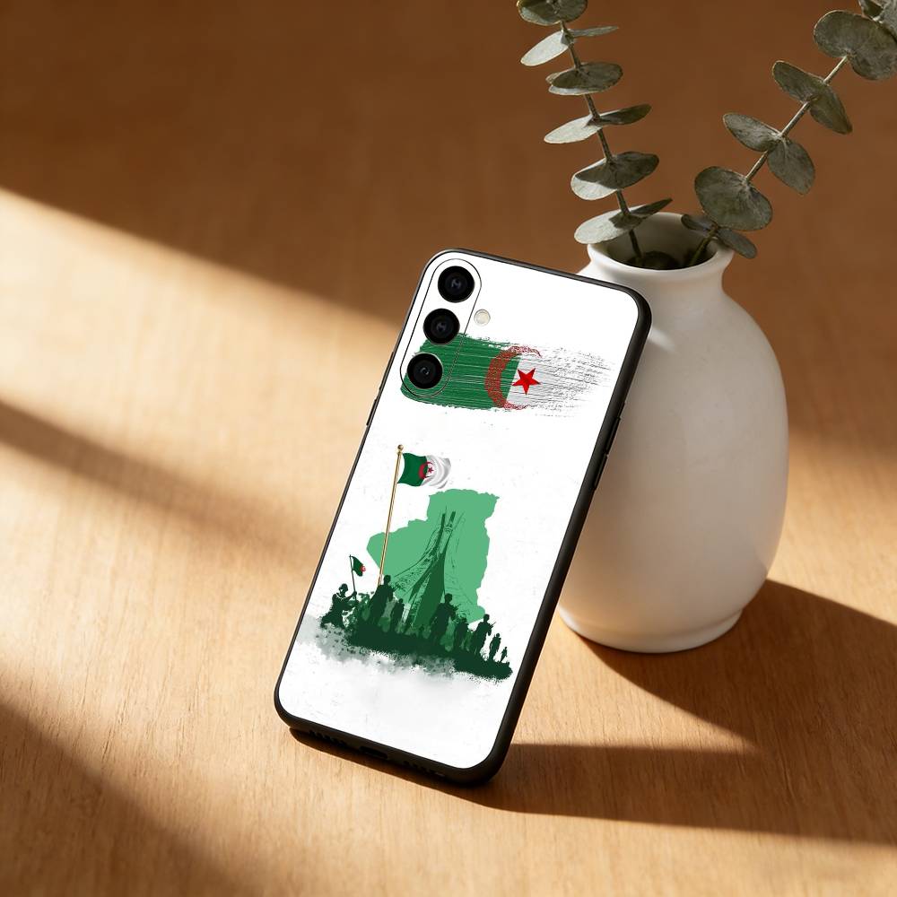 Flag of Algeria  Phone Case For Samsung Galaxy A91,80,73,72 ,71,53,52,32 ,31,22,21s,20,Soft Black Case
