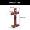 Wooden Catholic Crosses with Stand Tabletop Wall Mount Religious Decoration Tabletop Ornament Prayer Religious Gift