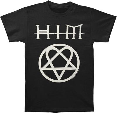 Him H.I.M Heartagram T-Shirt Mens Unisex Black Tees