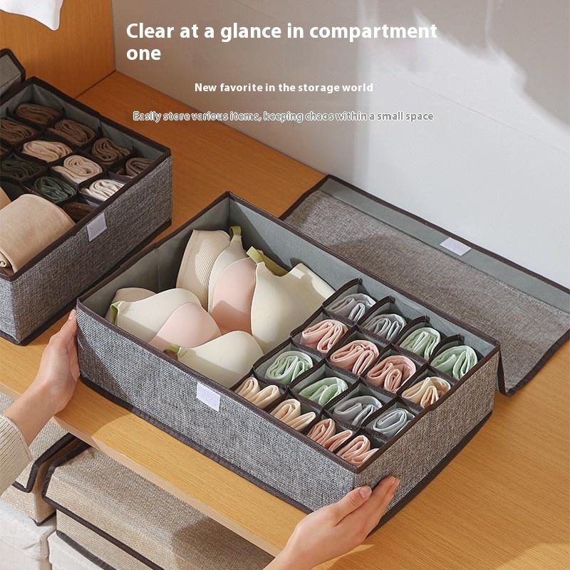 Bedroom Three-in-One Wardrobe Organizer Drawer Style Storage Box for Ties Socks Underwear Lid Dust Proof And Moisture Control