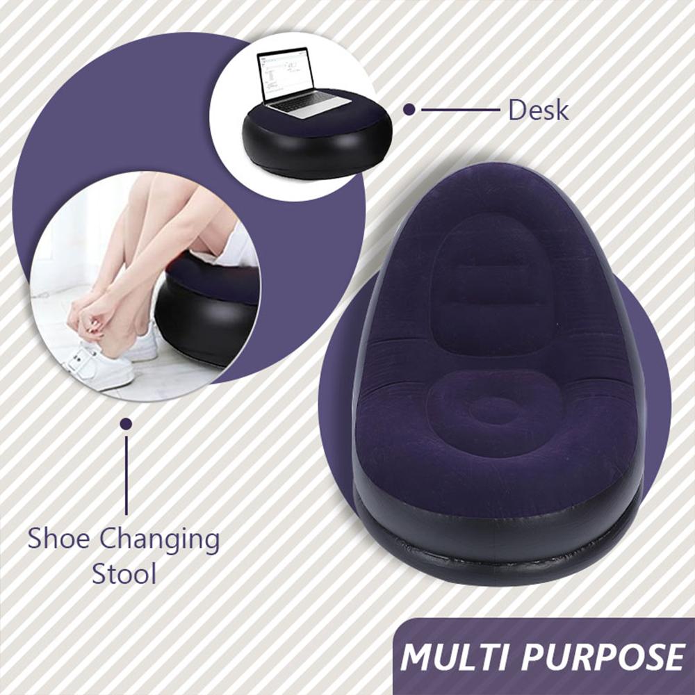 Inflatable Leisure Bean Bag Sofa Lazy Sofa Set Outdoor Foldable Recliner Bed Fluffy Seat Tatami Footstool Bedroom Chair