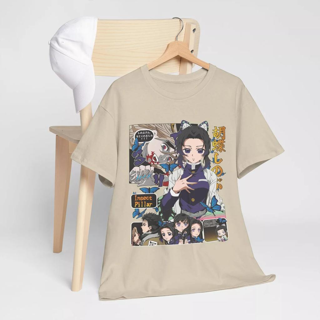 Shinobu Kocho Shirt Demon Killer Kimetsu No Yaiba Design Anime T-Shirt All Sizes Summer New Men's Women's Streetwear
