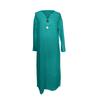 Women's Fashionable Casual V-neck Long-sleeved Color Dress