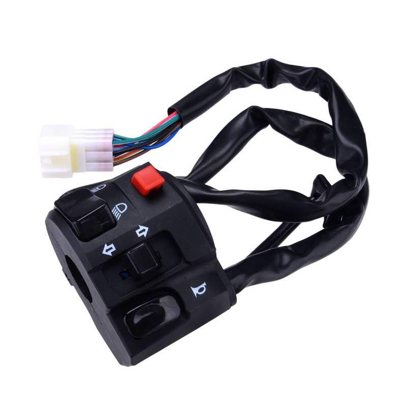 1 Pair 7/8inch 7/8" 22mm Motorcycle Handlebar Horn Turn Signal Lamp Fog Light Headlight Control On-off Start Kill Switch Button