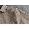 Solid Color Corduroy Vintage Shirt Men Spring Fashion Simple Basic Long Sleeve Blouse America Style Coats