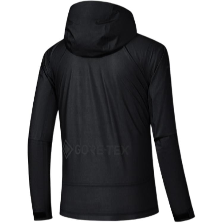 Anta Solid Color Zipper Hooded Versatile Casual Waterproof Windproof Breathable Jacket Women Jackets Basic-Black 162530601-2