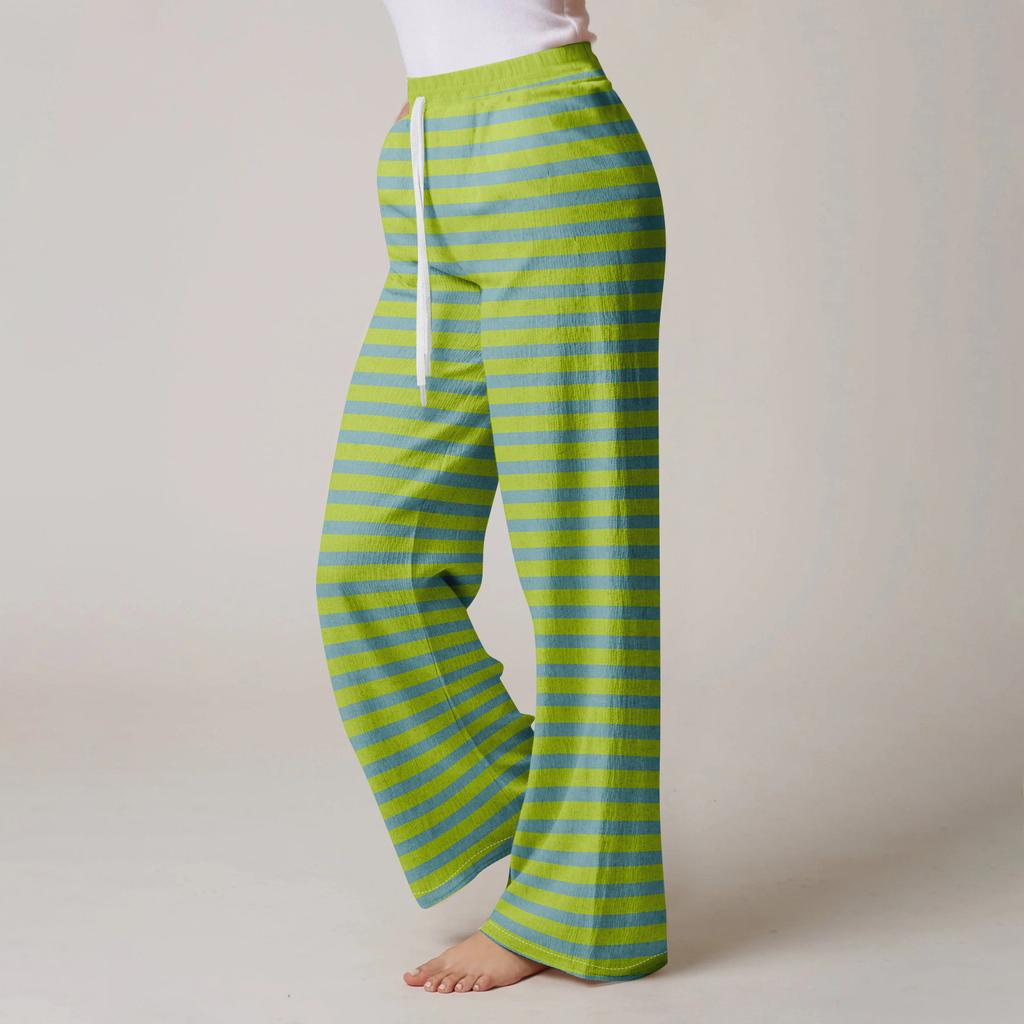 Anime Pajama Pants Sleepwear Casual Drawstring Elastic Waist Pants Comfy Straight Yoga Loose Trousers