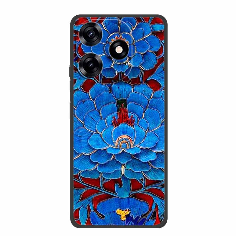 3D Embossed Case For ZTE Blade V50 Design 4G Phone Case Relief Black Silicone Soft Coque For ZTE Blade V50 Smart Back Cover Case