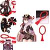 2 Stück Genshin Impact Hu Tao Armband Rote Achatperlen Atemberragender Cosplay Schmuck Dekor Für Fans