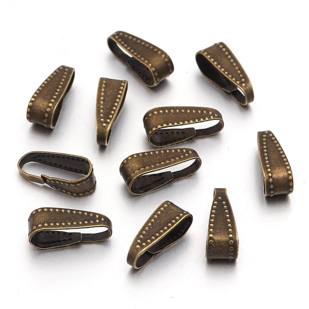 100pcs/lot Metal Pinch Clip Clasps Bails Pendant Claw Clasps For Necklace Earings Connectors Jewelry Making DIY Accessories