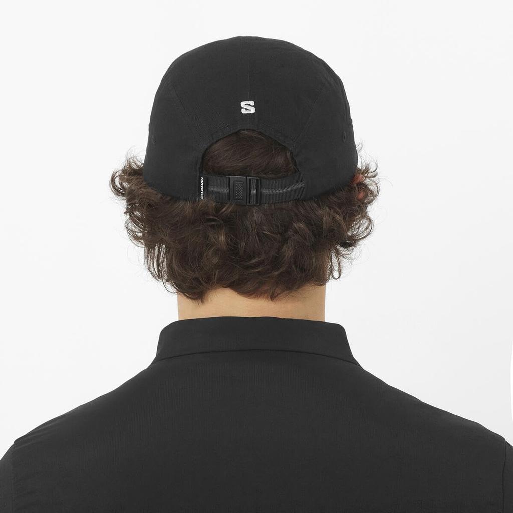Salomon LOGO 5 PANEL Outdoor Deep Black Cap, Unisex, L/XL Sizes, (LC2681800)