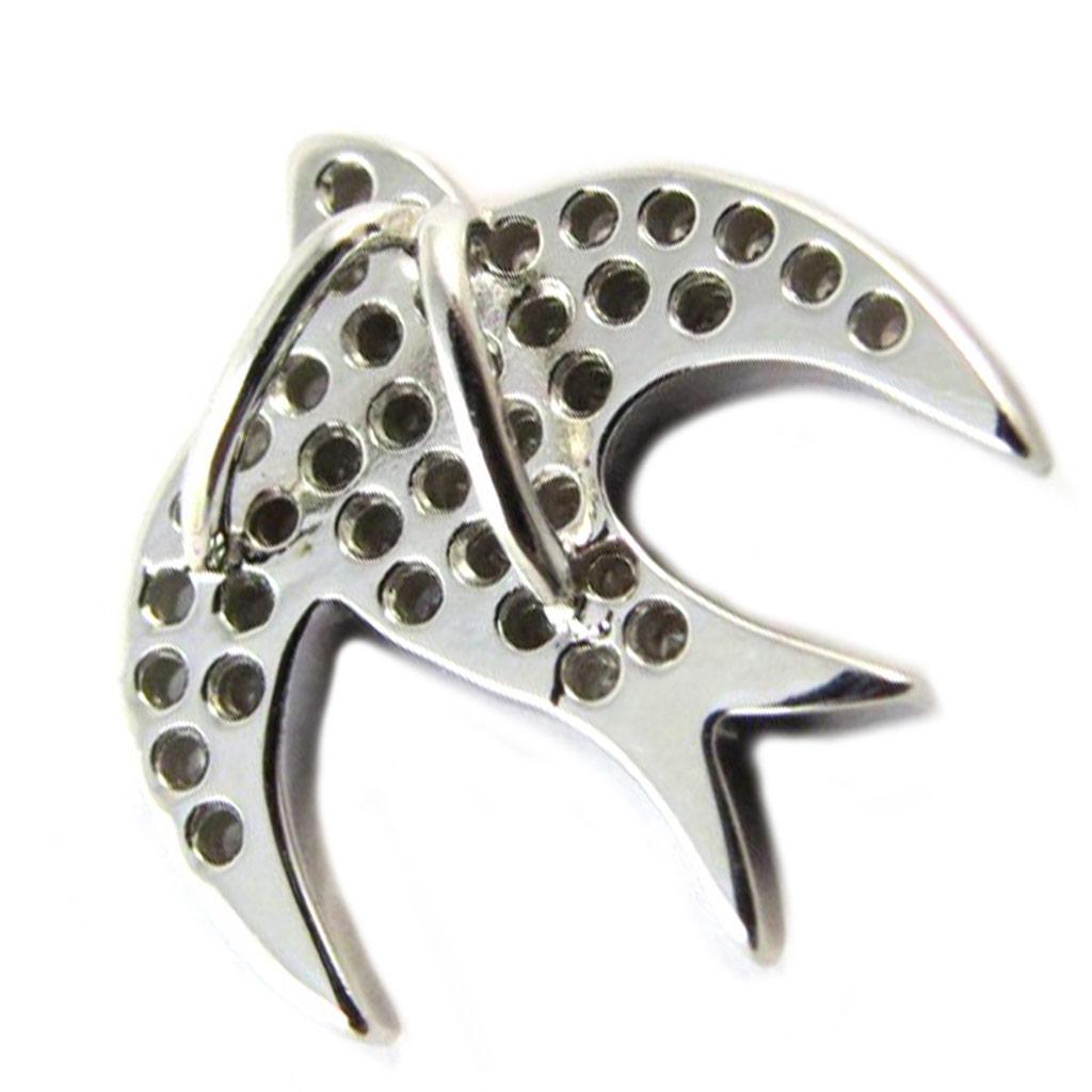 Les Trésors De Lily [P1173] - Silver Pendant 'Hirondelle' Silvery White (rhodium-plated)