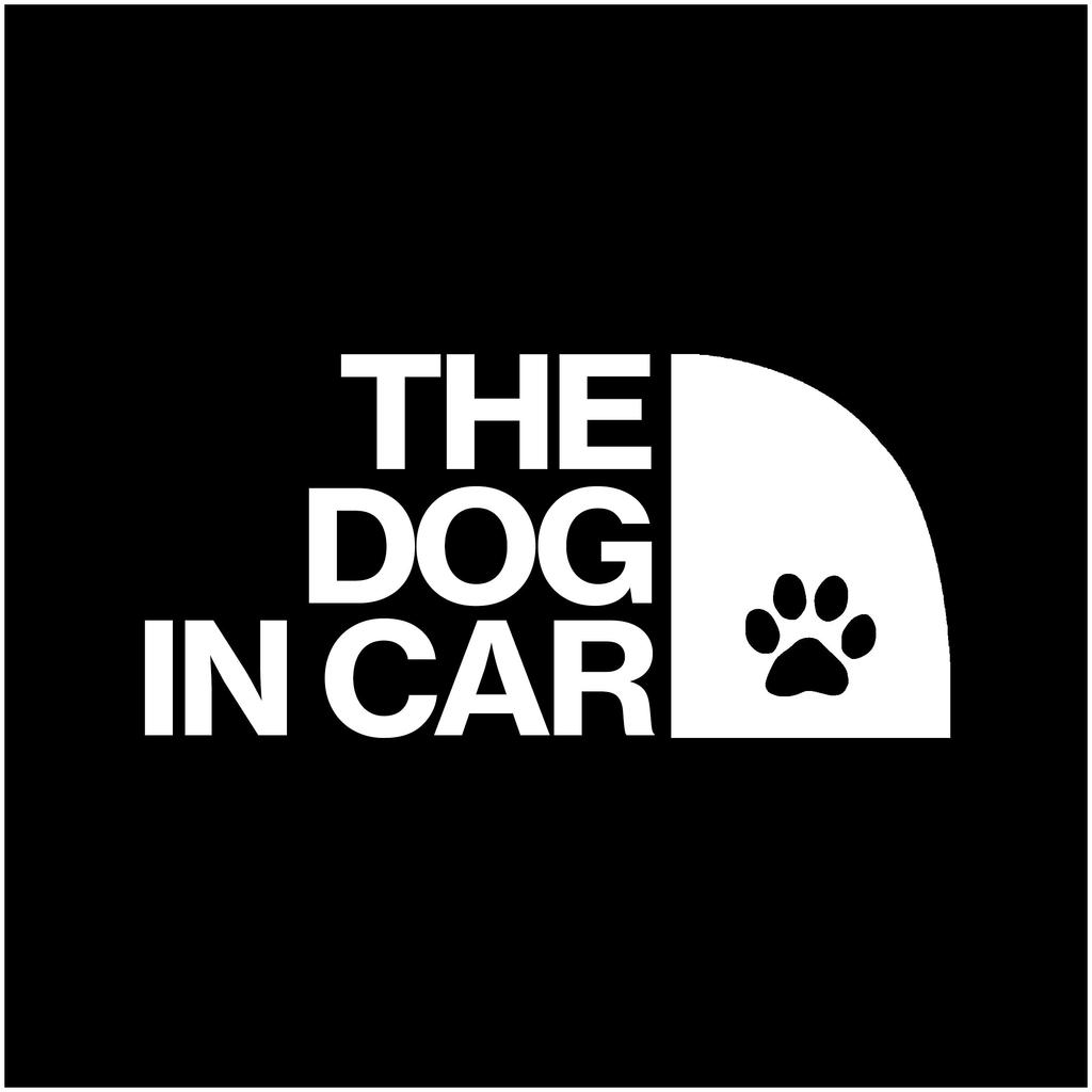 Kirimojiichiba The Dog in Car, Dog in Car, Driving on Dog, Cutout Sticker, Waterproof,