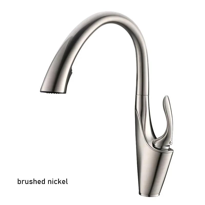 Pull Out Kitchen Sink Faucet Deck Mounted Stream Sprayer Nozzle Kitchen Hot Cold Mixer Taps x