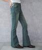 WEGO Stretch Denim Flare Medium Korean Autumn Clothes Women's Pants, Medium, Denim, Girly, Style,