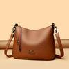 Women's Vintage Leather Crossbody Bag Multi-Pocket Soft Leather Shoulder Bag Tassel Shoulder Bag for Daily Use Shopping Commuting