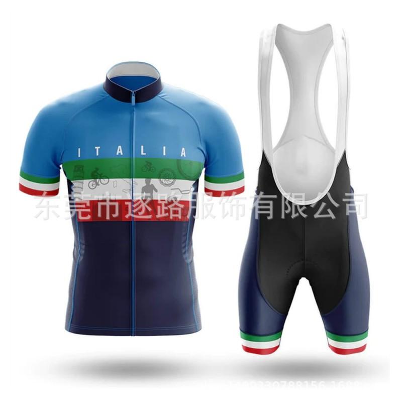 Italia Short Sleeve Quick Dry Breathable Cycling Jersey Set Road Mountain Bike Riding