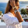 Trend Chunky Gold Color Twisted Cuff Bangle Bracelet for Women Hip Hop Irregular Geometric Wide Wristband Statement Jewelry