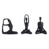 DYS 3Pcs Abstract Yoga Figure Sculpture Set, Hollow Dancer with Glossy Gold Matte Silver Black Nude Finish, Modern Desktop Decor for Bedroom