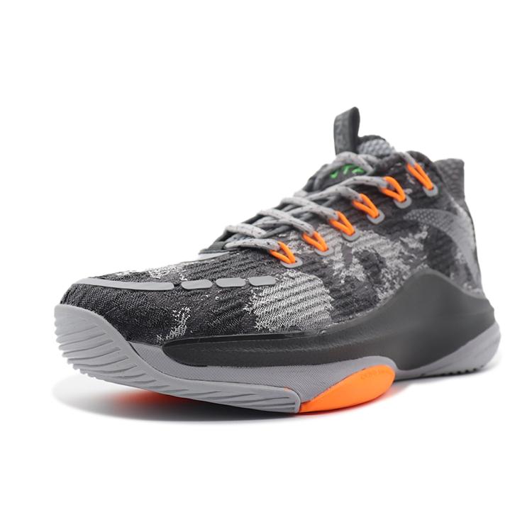 New Anta Sky Body 5 Cushioning Anti Slip And Wear Resistant Mid Top Basketball Shoes Gray 112211605-4