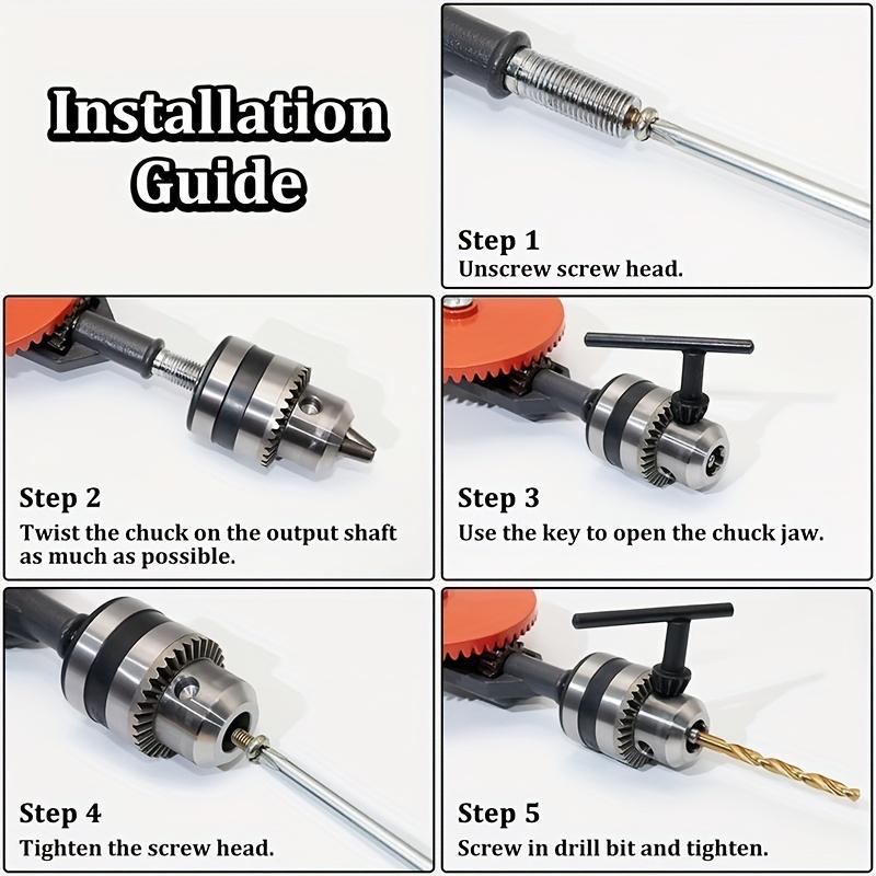 1pc 3/8 Woodworking Hand Drill, Multifunctional Drill, Woodworking Home Hand Drill, Manual Woodworking Hole Puncher