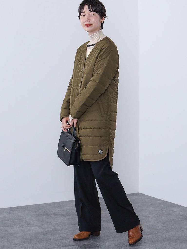 Beams Heart French Long Down Size M Women's Jacket, Olive,