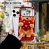 Phone Case: 2D Flat Design Suitable for iPhone 18, 17, 16, 15, 14, 13 Pro Film Protective Case, Couple Style, Laughing Orange Cat, Christmas and Hallo