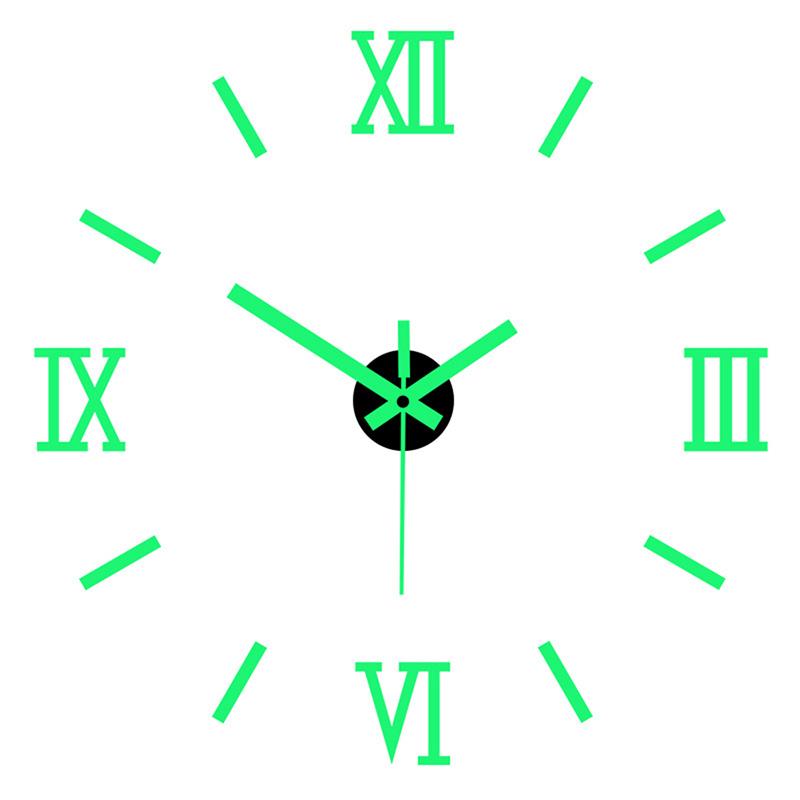 3D Leuchtende Wanduhr Rahmenlos Acryl DIY Digitale Uhr Wandaufkleber Stille Uhr Für Wohnzimmer Schlafzimmer Büro Wanddeko