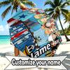 Custom Name Personalized One Piece Print Umbrella, Auto Open Close, 8‑Rib Sturdy Frame, Commute Camping Hiking Use, Birthday Gift