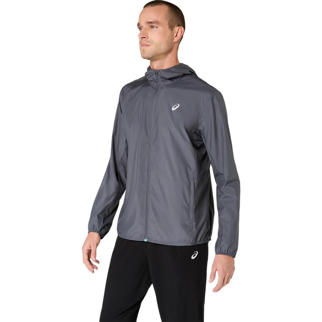 Running Wear SILVER JACKET 2011D235 020 S [ASICS] Men's (CARRIER GREY)