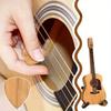 Guitar Pick Holder Wooden Acoustic Guitar Pick Box with Stand Smooth Edge Portable Storage Container for Guitar Plectrum Case