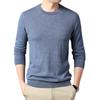 Thin Men's Woolen Sweater Round Neck Men Base Sweaters Solid Color Man Sweater for Male Tops