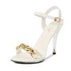 Fashion 11CM transparent metal buckle high-heeled shoes with thick and ultra-high heels and waterproof platform high sandals