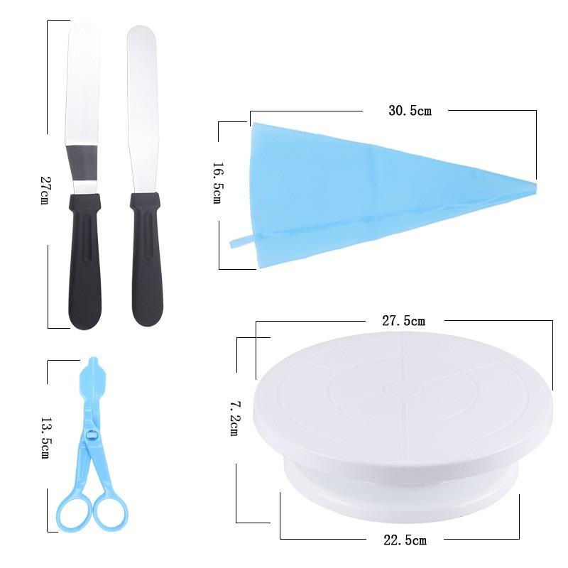 Cake DIY Cake Baking Tools 80pcs Icing Baking Nozzles Piping Bags Sets Decorating Kits Cake Turntable Pastry Tools for Kitchen