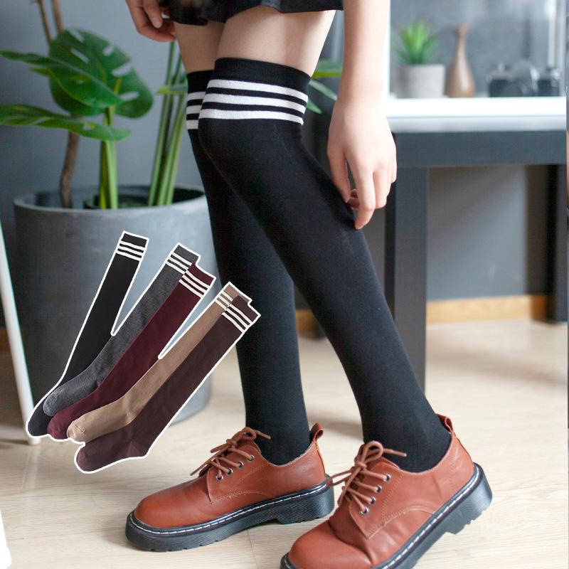 Calcetines sexys a rayas, calcetines largos para mujer, medias