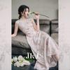 Elegant New Chinese Style V-Neck Vest Dress