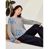 INMAN Women's Floral Jacquard Knitted Pullover