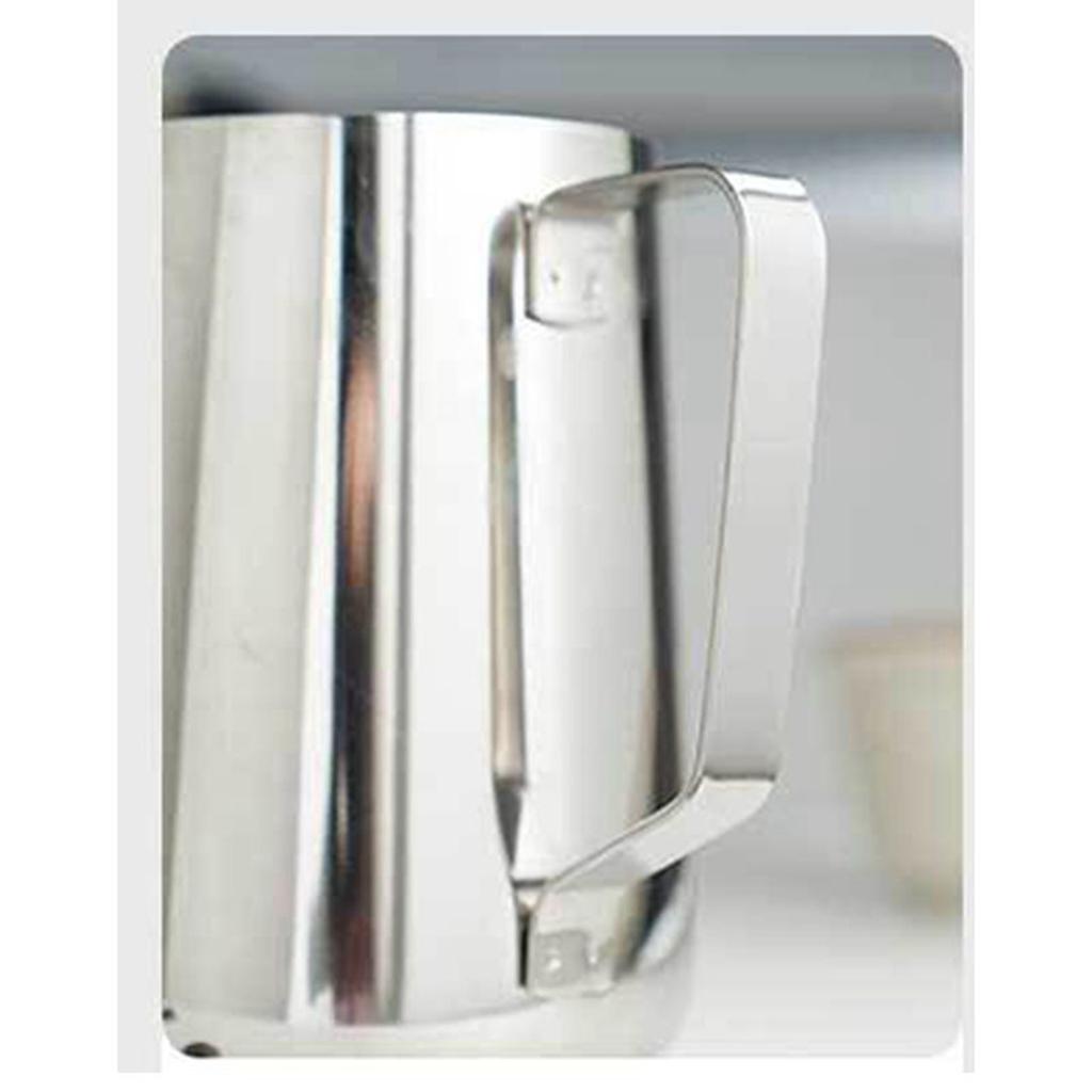 Milk Frothing Cup Stainless Steel Eagle Spout Milk Froth Pitcher 350ml Coffee Steaming Pitcher with Scale for Cafe