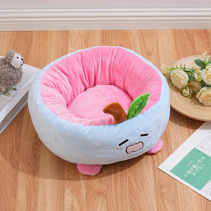 Pet Circular Nest Removable and Washable Plush Cat Nest Warm Pet Supplies Dog Bed Mat Cooling Pet Bed