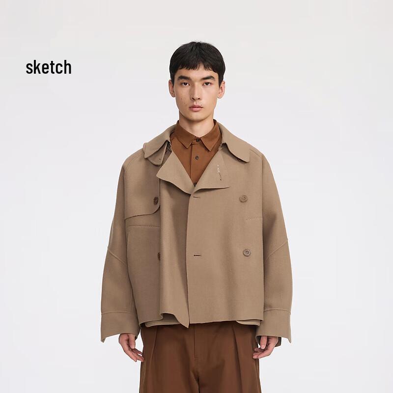 

CROQUIS Men s 2024 Spring Wool Blend Loose Fit Lapel Short Jacket S
