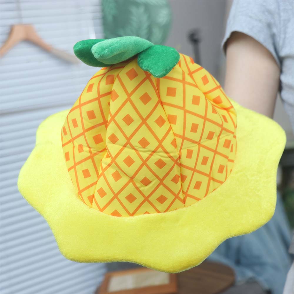 Comfortable Pineapple Hat Soft Plush Cosplay Headwear Party Headpiece  Party Accessories