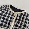 Cuddly 80cm Duffle Check Romper Cute Everyday Princess Duffle [Key Shop] Set, Gingham, White, Black, Cotton, Kids' Clothing, Wear, Stylish, Spring,