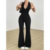 European & American Seamless Hollow-Back Jumpsuit: Summer Hip-Lifting Fitness Bodysuit